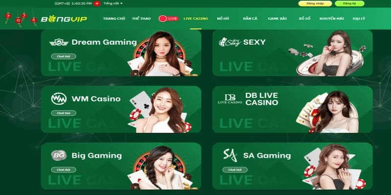 Bongvip - Địa điểm lý tưởng chơi sảnh casino đầy cuốn hút